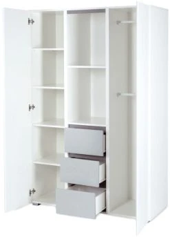 2-Deurs Kast Jasmijn Met 3 Segmenten -BabyWereldNederland 2 Deurs Kast Jasmijn 3 4