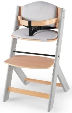 Kinderkraft Enock Grijs/Naturel Houten Kinderstoel Met Zitverkleiner KHENOC0PGRY0000 -BabyWereldNederland Kinderkraft Enock Grey Kinderstoel met Zitverkleiner KHENOC0PGRY0000 2