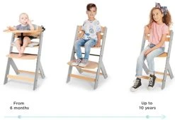 Kinderkraft Enock Grijs/Naturel Houten Kinderstoel Met Zitverkleiner KHENOC0PGRY0000 -BabyWereldNederland Kinderkraft Enock Grey Kinderstoel met Zitverkleiner KHENOC0PGRY0000 6