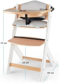 Kinderkraft Enock Wit/Naturel Houten Kinderstoel Met Zitverkleiner KHENOC0PWHT0000 -BabyWereldNederland Kinderkraft Enock White Kinderstoel met Zitverkleiner KHENOC0PWHT0000 7