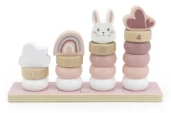 Label Label Roze Houten Stapelringen LLWT-25262