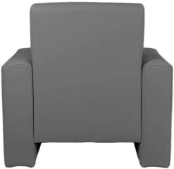 Ding Jamie Grijs Leren Kinderfauteuil -BabyWereldNederland MamaLoes Kinderfauteuil Grijs Achterkant