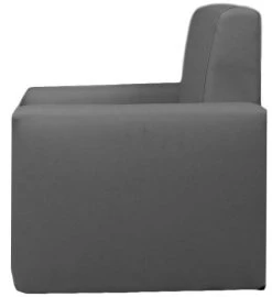 Ding Jamie Grijs Leren Kinderfauteuil -BabyWereldNederland MamaLoes Kinderfauteuil Grijs Zijkant