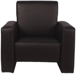 Ding Jamie Zwart Leren Kinderfauteuil