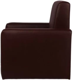 Ding Jamie Zwart Leren Kinderfauteuil -BabyWereldNederland MamaLoes Kinderfauteuil Zwart Zijkant