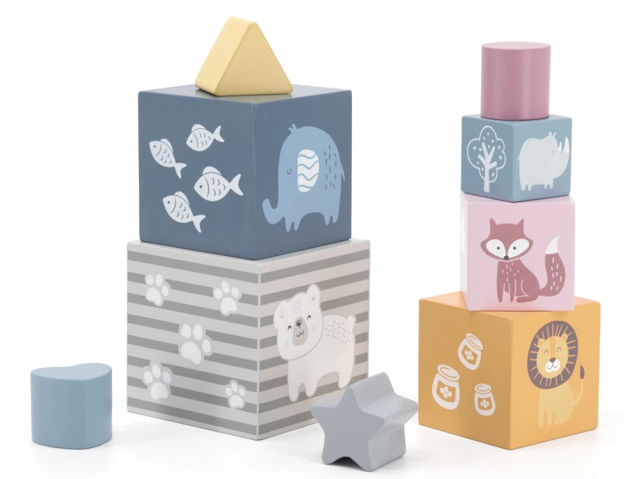 PolarB 2-in-1 Houten Stapelblokken En Vormenstoof 44016 2 PolarB 2-in-1 Houten Stapelblokken En Vormenstoof 44016 - Afbeelding 2