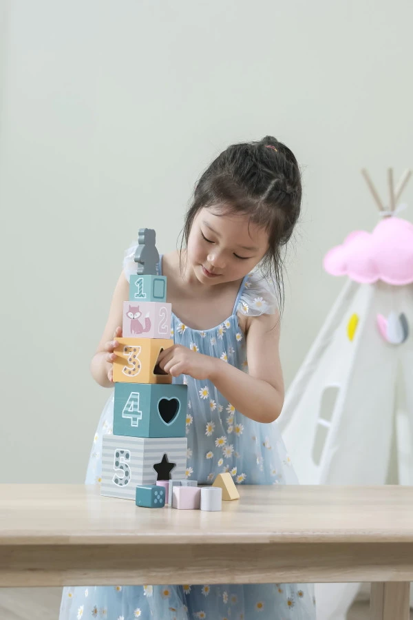 PolarB 2-in-1 Houten Stapelblokken En Vormenstoof 44016 9 PolarB 2-in-1 Houten Stapelblokken En Vormenstoof 44016 - Afbeelding 9