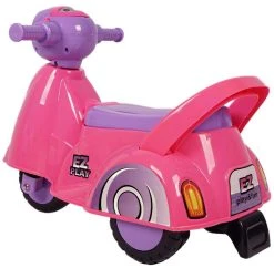 Eco Toys Retro Pink Loopscooter 605 -BabyWereldNederland Retro Loopscooter Roze2