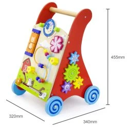 Viga Activity Walker Multicolor Houten Loopwagen 50950 -BabyWereldNederland Viga Activity Walker Multicolor Houten Loopwagen 50950 7