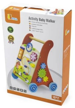 Viga Activity Walker Multicolor Houten Loopwagen 50950 -BabyWereldNederland Viga Activity Walker Multicolor Houten Loopwagen 50950 8