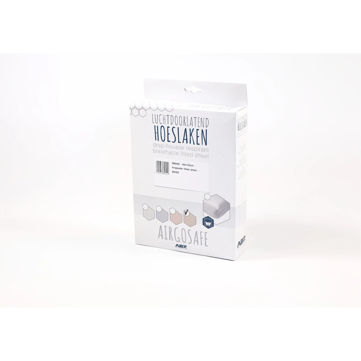 ABZ MB206 Airgosafe 70 X 140/150 Cm Beige Junior Hoeslaken 6 ABZ MB206 Airgosafe 70 X 140/150 Cm Beige Junior Hoeslaken - Afbeelding 6
