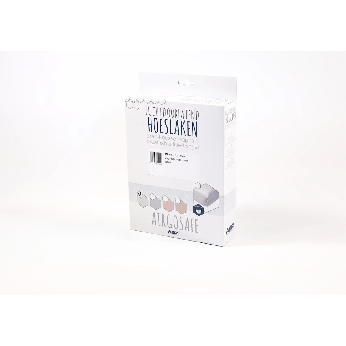 ABZ MB206 Airgosafe 70 X 140/150 Cm Grijs Junior Hoeslaken 6 ABZ MB206 Airgosafe 70 X 140/150 Cm Grijs Junior Hoeslaken - Afbeelding 6