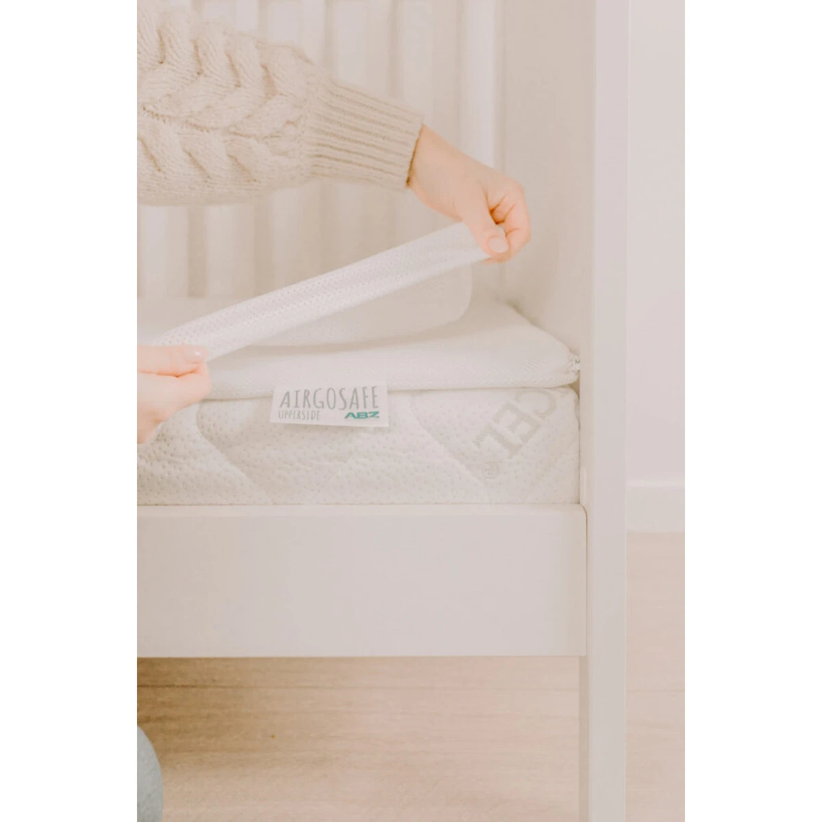 ABZ MB206 Airgosafe 70 X 140/150 Cm Grijs Junior Hoeslaken 2 ABZ MB206 Airgosafe 70 X 140/150 Cm Grijs Junior Hoeslaken - Afbeelding 2