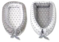 MamaLoes Amy Wit Met Grijze Sterren Omkeerbaar Babynest 67042