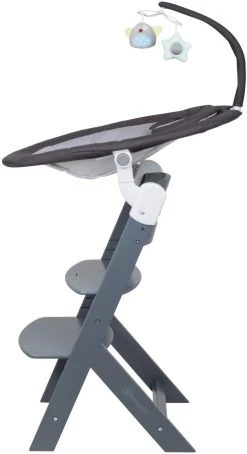 Babygo Homey Set Black/Grey Babyschommel En Kinderstoel 19012 -BabyWereldNederland babygo homey set dark greygrey babyschommel en kinderstoel 19012 5