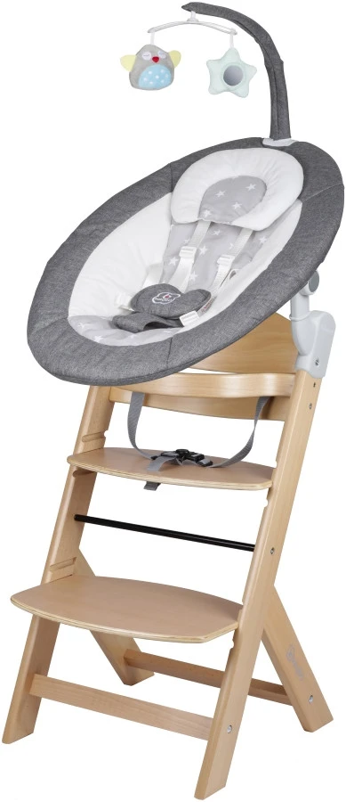 Babygo Homey Set Grey/Nature Babyschommel En Kinderstoel 19021 2 Babygo Homey Set Grey/Nature Babyschommel En Kinderstoel 19021 - Afbeelding 2