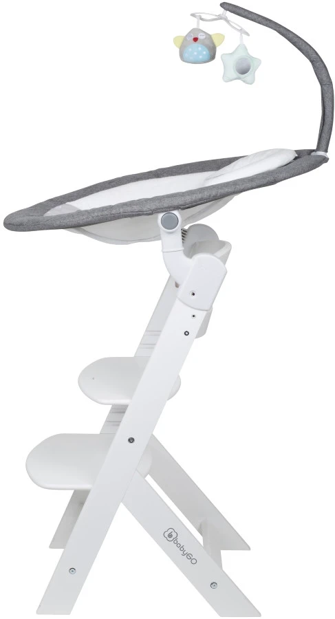 Babygo Homey Set Grey/White Babyschommel En Kinderstoel 19024 5 Babygo Homey Set Grey/White Babyschommel En Kinderstoel 19024 - Afbeelding 5