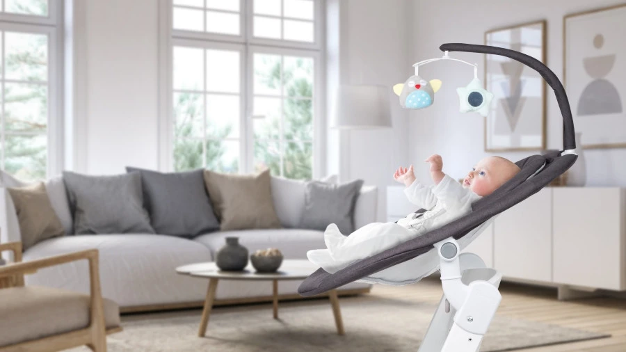 Babygo Homey Set Grey/White Babyschommel En Kinderstoel 19024 13 Babygo Homey Set Grey/White Babyschommel En Kinderstoel 19024 - Afbeelding 13