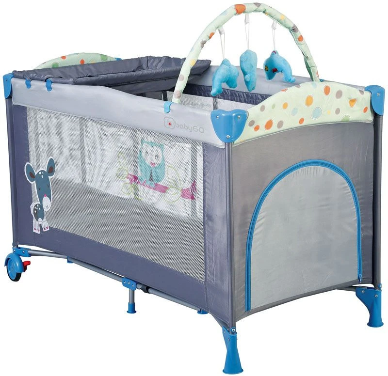 Babygo Sleepwell Blue Campingbed Met Bodemverhoger 4404 3 Babygo Sleepwell Blue Campingbed Met Bodemverhoger 4404 - Afbeelding 3