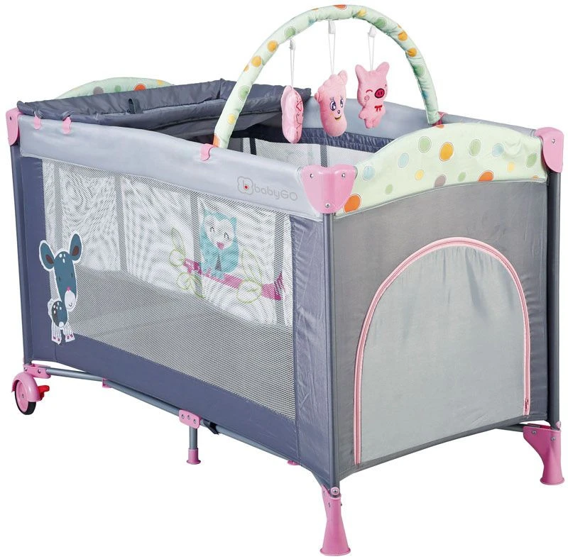 Babygo Sleepwell Pink Campingbed Met Bodemverhoger 4403 3 Babygo Sleepwell Pink Campingbed Met Bodemverhoger 4403 - Afbeelding 3