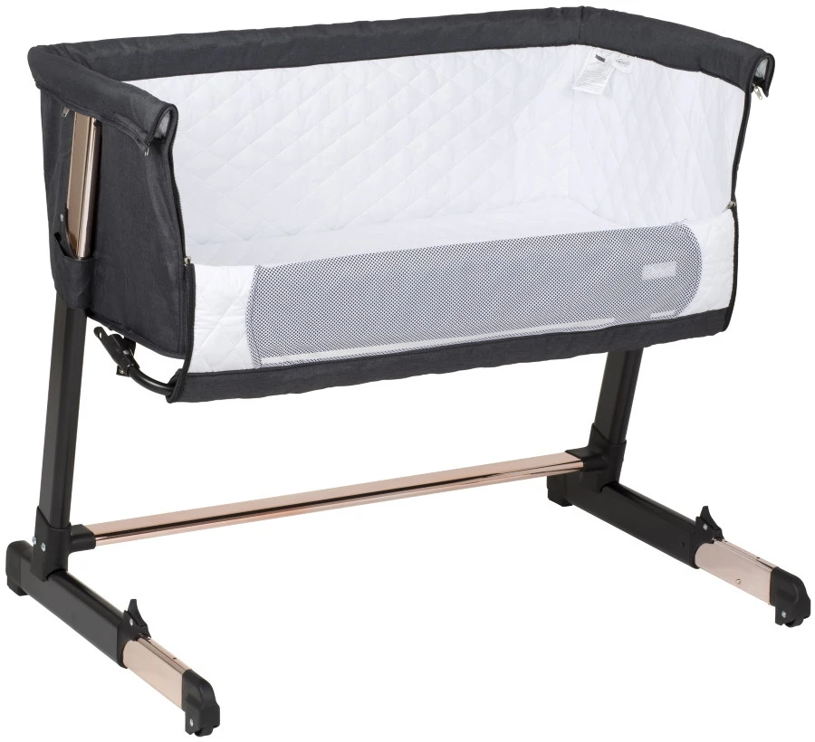 Babygo Together Zwart/Roségoud Wieg Aan Bed 4605 2 Babygo Together Zwart/Roségoud Wieg Aan Bed 4605 - Afbeelding 2