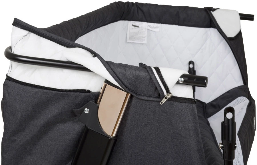 Babygo Together Zwart/Roségoud Wieg Aan Bed 4605 5 Babygo Together Zwart/Roségoud Wieg Aan Bed 4605 - Afbeelding 5