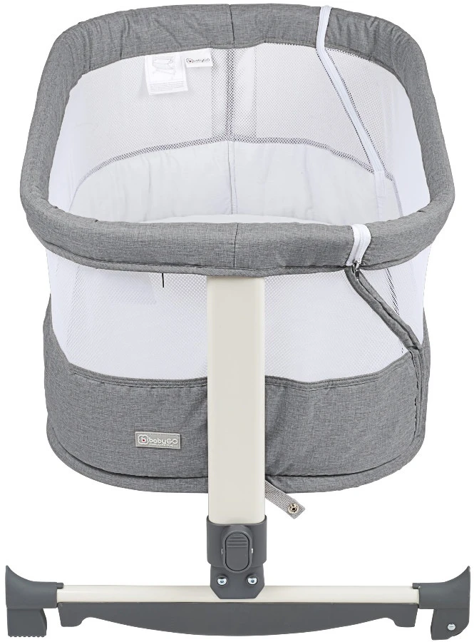 Babygo Vivaldi Grey Wieg Aan Bed 4651 4 Babygo Vivaldi Grey Wieg Aan Bed 4651 - Afbeelding 4