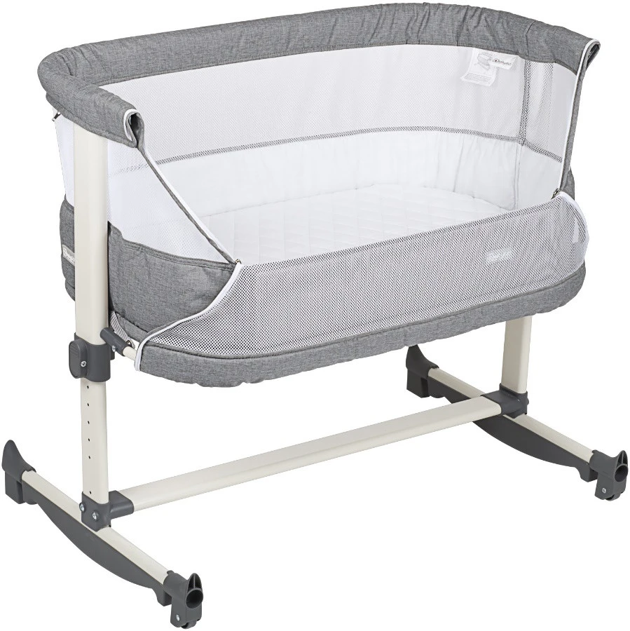 Babygo Vivaldi Grey Wieg Aan Bed 4651 2 Babygo Vivaldi Grey Wieg Aan Bed 4651 - Afbeelding 2
