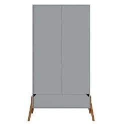 Bellamy Lotta Grey Babykamer: Ledikant/Juniorbed, Commode Met 6 Lades En 2-Deurskast -BabyWereldNederland bellamy lotta grey 2 deurskast loszsz2d 1 2