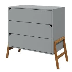 Bellamy Lotta Grey Babykamer: Ledikant/Juniorbed, Commode En 2-Deurskast -BabyWereldNederland bellamy lotta grey commode loszkomo 2 2