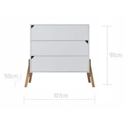 Bellamy Lotta Snow Babykamer: Ledikant/Juniorbed En Commode -BabyWereldNederland bellamy lotta snow commode lobikomo 2 1