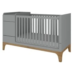 Bellamy UP! Grey 70 X 120/160 Cm 2-in-1 Meegroei Ledikant En Commode