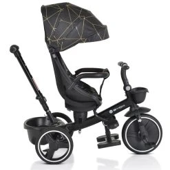 Cangaroo Fusion Black Driewieler Met Duwstang 110337 -BabyWereldNederland cangaroo fusion black driewieler met duwstang 110337 5
