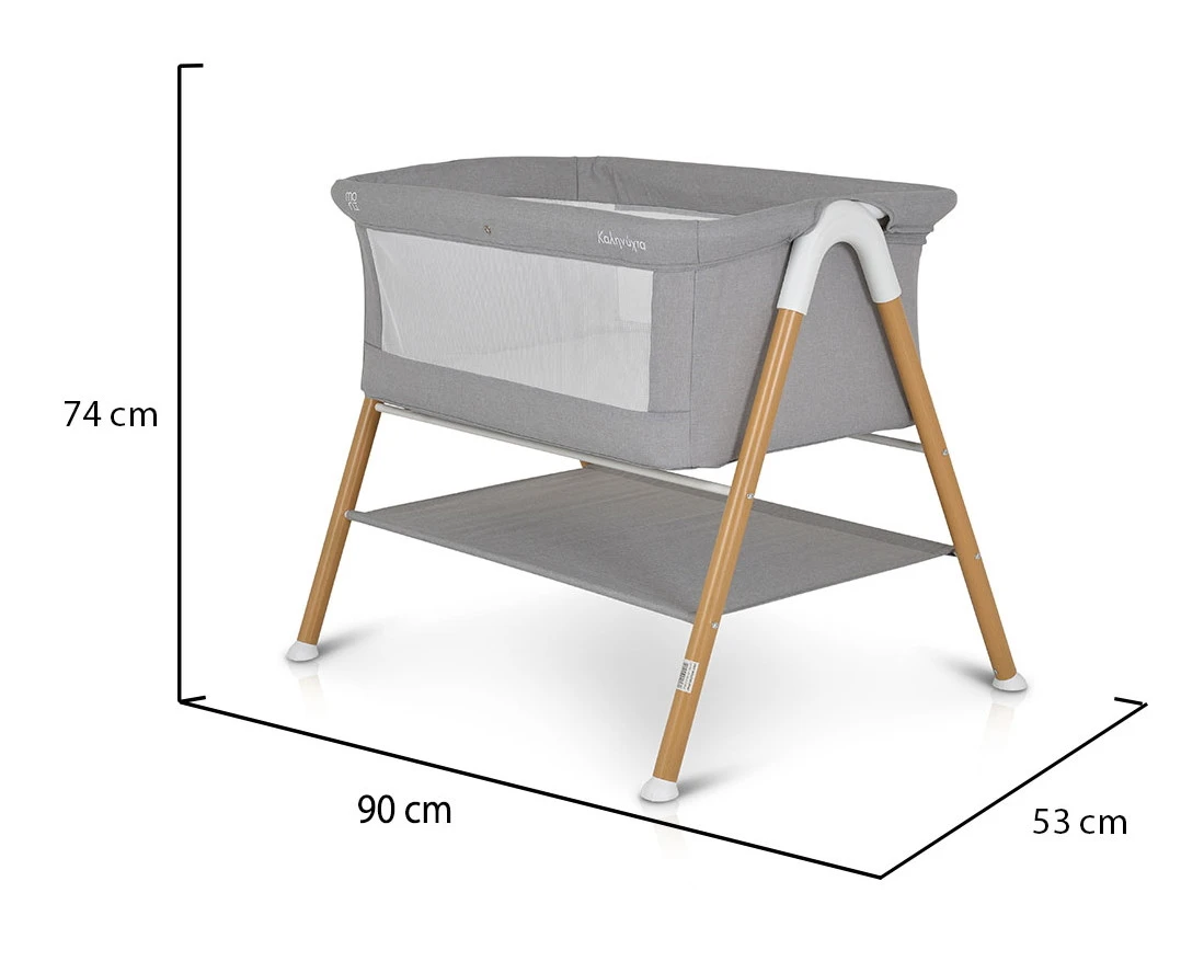 Cangaroo Kalinihta Wooden Grey Wieg 6 Cangaroo Kalinihta Wooden Grey Wieg - Afbeelding 6