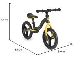 Cangaroo Kiddy Zwart/Geel Loopfiets 109567 -BabyWereldNederland cangaroo kiddy zwart geel loopfiets 109567 4