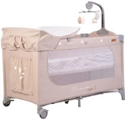 Cangaroo Once Upon A Time 3 Beige Campingbed Met Aankleedvlak