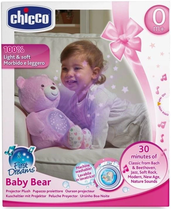 Chicco First Dreams Baby Bear Roze Babyprojector En Knuffelbeer C08015.10 - Afbeelding 4