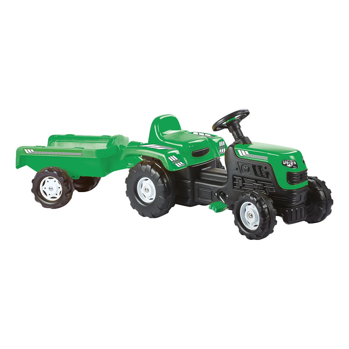 Dolu Ranchero Groen Traptractor Met Aanhangwagen 8246 1 Dolu Ranchero Groen Traptractor Met Aanhangwagen 8246