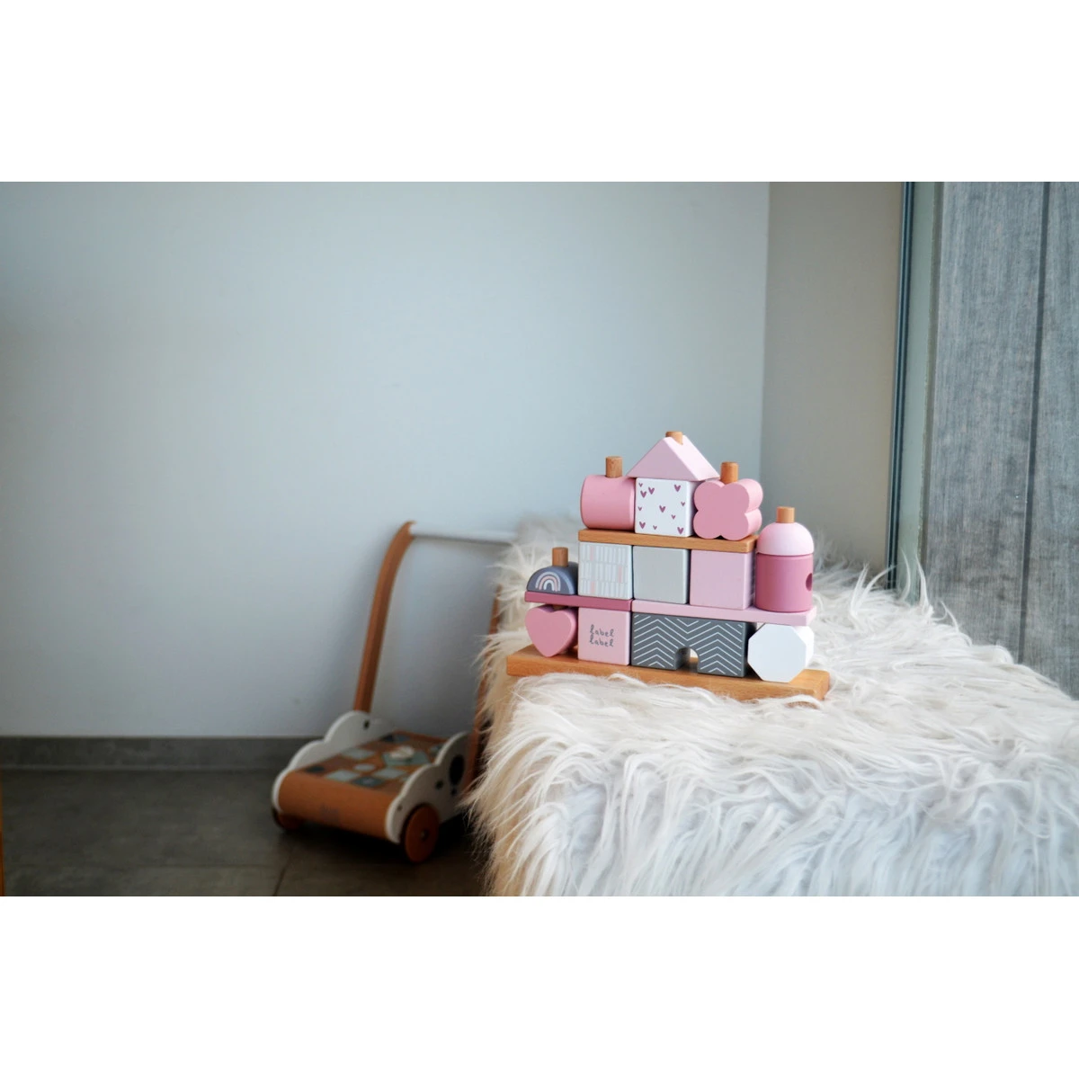 Label Label Blauw Houten Blokken LLWT-25095 4 Label Label Blauw Houten Blokken LLWT-25095 - Afbeelding 4