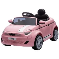 Eco Toys Roze Elektrische Fiat 500 Kinderauto 705