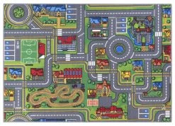 Kids Corner Playcity/Dino 95x113 Cm Omkeerbaar Vloerkleed En Speelmat -BabyWereldNederland kids corner playcity dino 95x113 cm omkeerbaar vloerkleed en speelmat 4 1