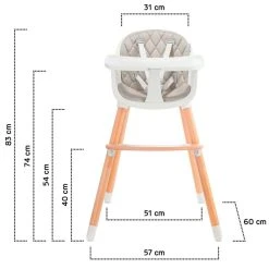 Kinderkraft Sienna Grey 2-in-1 Kinderstoel KKKSIENGRY0000 -BabyWereldNederland kinderkraft sienna grey kinderstoel kkksiengry0000 12