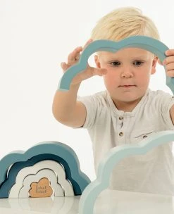 Label Label Cloud Blauw Houten Regenboog Puzzel LLWT-25293 -BabyWereldNederland label label cloud blauw houten regenboog puzzel llwt 25293 4