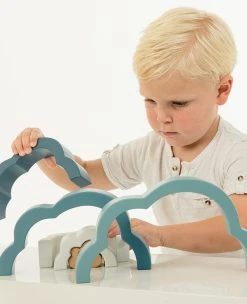 Label Label Cloud Blauw Houten Regenboog Puzzel LLWT-25293 -BabyWereldNederland label label cloud blauw houten regenboog puzzel llwt 25293 5