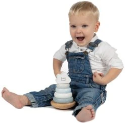 Label Label Lichtblauw Houten Tuimelring Piramide LLWT-25231 -BabyWereldNederland label label lichtblauw houten tuimelring piramide llwt 25231 2