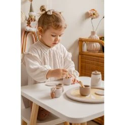 Label Label Nougat Houten Theeservies Set LLWT-37117 -BabyWereldNederland label label nougat houten theeset 2