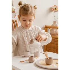 Label Label Nougat Houten Theeservies Set LLWT-37117 -BabyWereldNederland label label nougat houten theeset 3