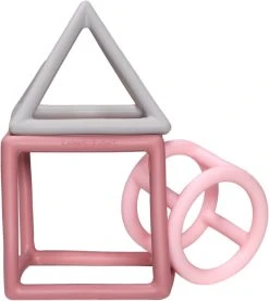Label Label Roze 3 Stuks Geometrische Silicone Bijtringen LLST-15294 -BabyWereldNederland label label roze 3 stuks geometrische silicone bijtringen llst 15294 2