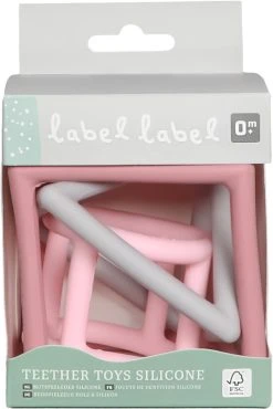 Label Label Roze 3 Stuks Geometrische Silicone Bijtringen LLST-15294 -BabyWereldNederland label label roze 3 stuks geometrische silicone bijtringen llst 15294 4