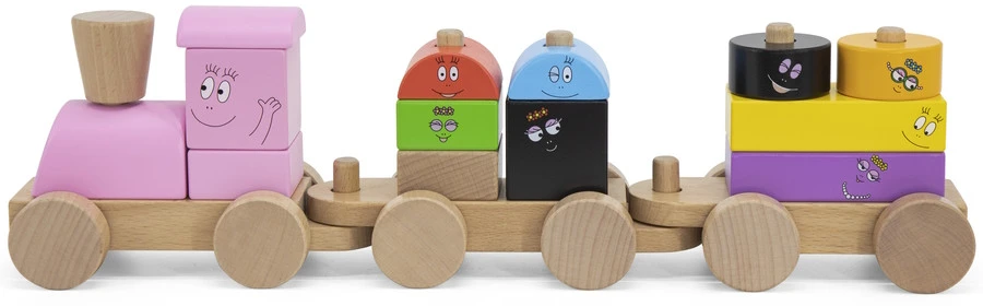 Label Label Barbapapa Houten Stapeltoren Trein LLBB-35885 1 Label Label Barbapapa Houten Stapeltoren Trein LLBB-35885